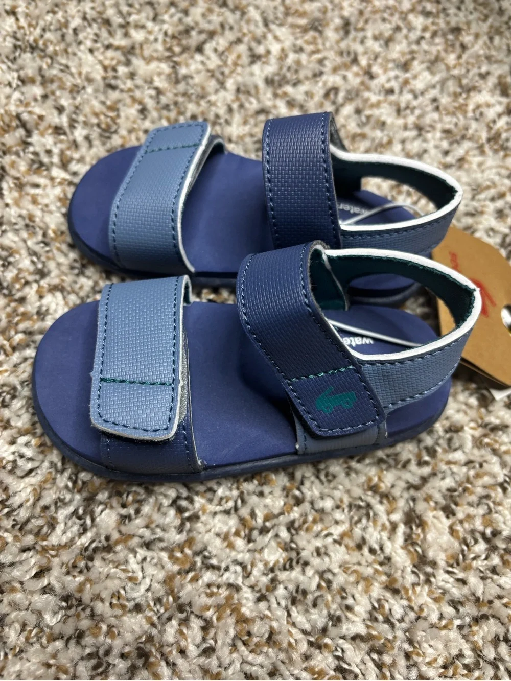See Kai Run Blue Kids Hook-and-Loop Sandals